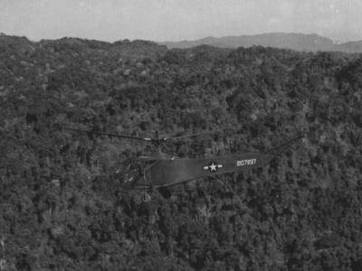 First rescue mission of helicopter YR-4B, Burma