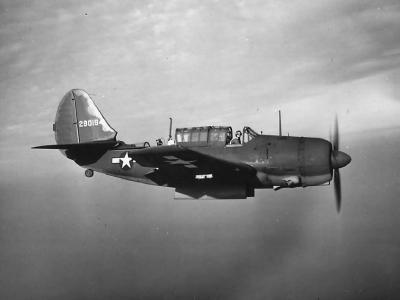 Curtiss A-25 Shrike 42-80194 with lowered bomb bay doors