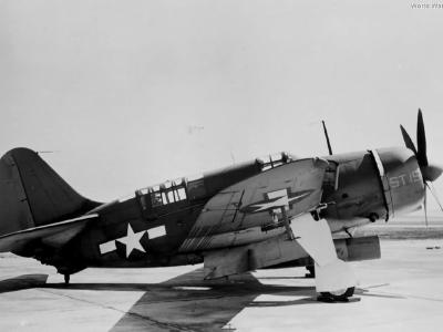 SB2C-4 20411 torpedo fitted with a wooden drag ring March 1945