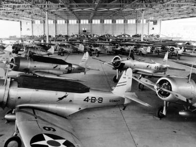 SB2U-2 USS Saratoga Seattle