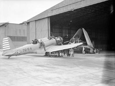SB2U Vindicator code 72-S-4 of VS-72 England April 1942