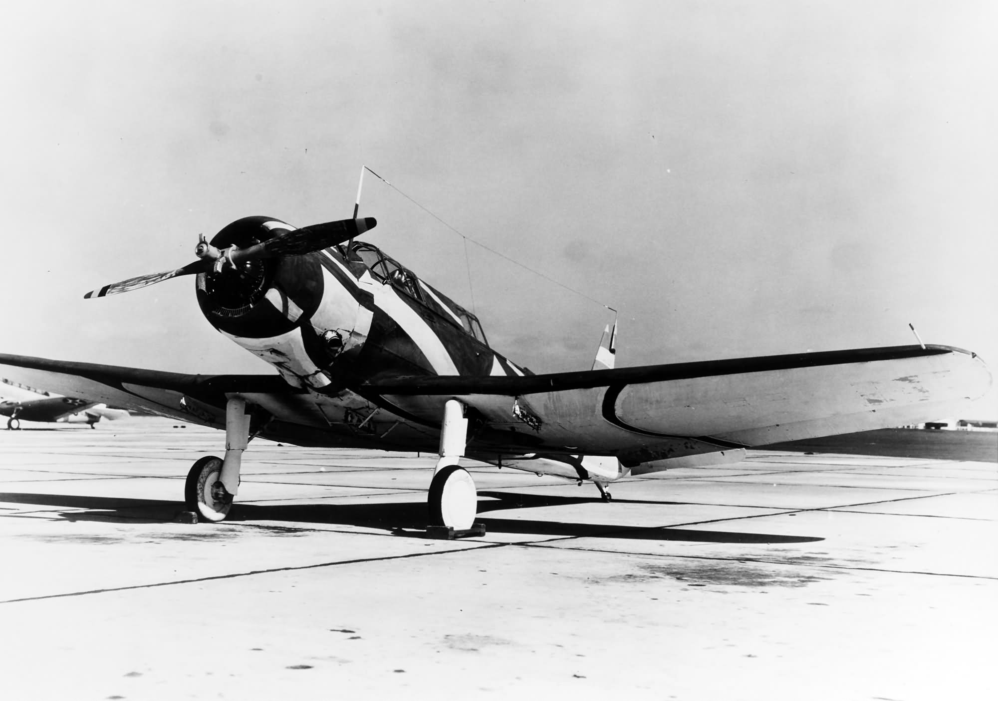 SB2U Vindicator in experimental McClelland Barclay camouflage design No 6
