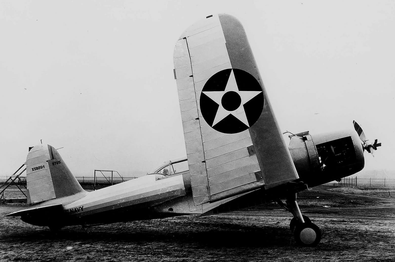 XSB2U-1 Vindicator prototype with wings folded on January 2 1936