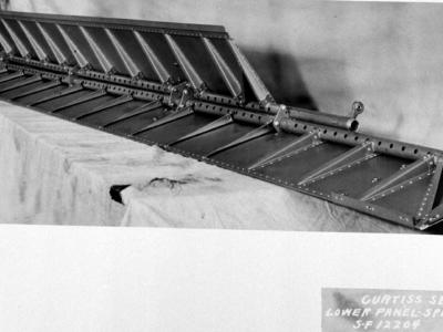 SBC-4 Helldiver lower wing panel split flaps open