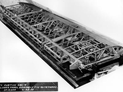 SBC-4 lower wing panel skeleton