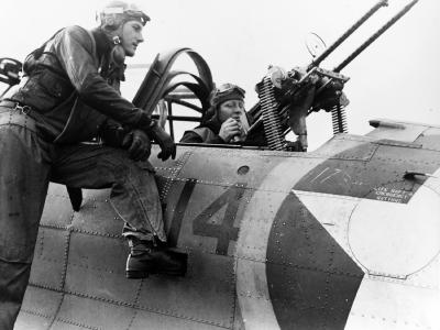 SBD-3 Dauntless black 14 aboard USS Ranger (CV-4) during Operation Torch