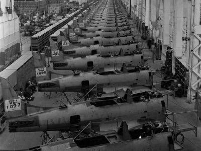 SBD-4 assembly line at the Douglas Aircraft Company plant at El Segundo February 4, 1943
