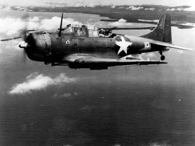 SBD-4 Dauntless white 10 of the VS-64 over New Georgia – 27 December 1943