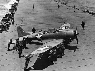 SBD Dauntless code B-11 during Battle of Midway