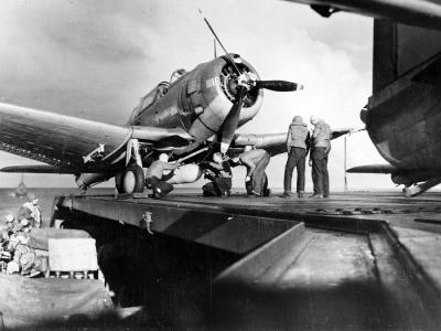 SBD #16 aboard USS Ranger during operation Torch