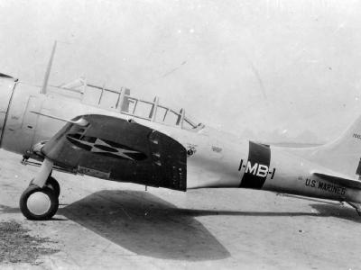 Marine SBD-1 BuNo 1603, coded 1-MB-1 of the VMB-1