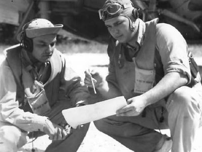 SBD of VMSB-244, Major Harry Reed and Major John Flickinger