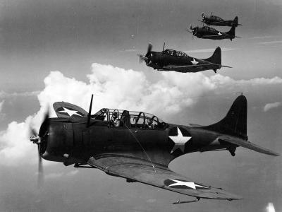 Formation of SBD Dauntless in flight
