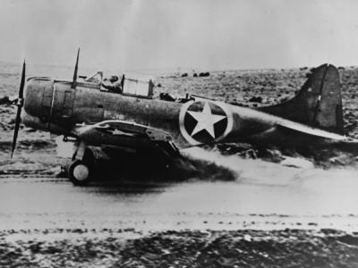 SBD Dauntless at Safi Morocco during Operation Torch in November 1942