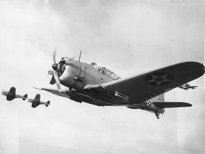 Dive bombers in flight