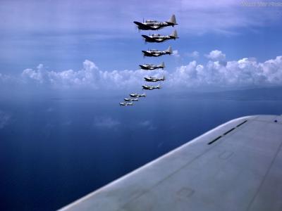 SBD Over Caribbean