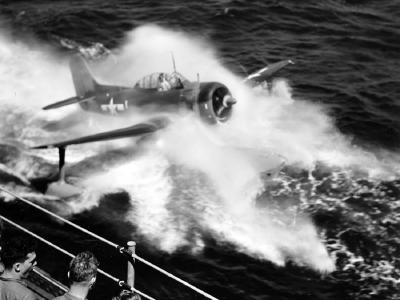 SC-1 Seahawk near USS Alaska, March 1945 Iwo Jima
