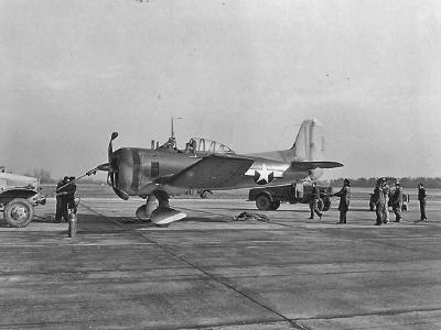 Curtiss XSC-1 Seahawk with undercarriage