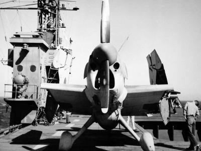 SO3C-2C aboard USS Altamaha 22 June 1943