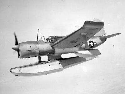 Observation floatplane SO3C Seamew in flight on 10 July 1943