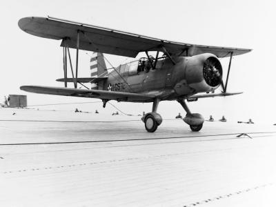 Curtiss SOC-3A Seagull code 1-GS-12, pilot: LCDR Lex L. Black of VGS-1 – 20 April 1942
