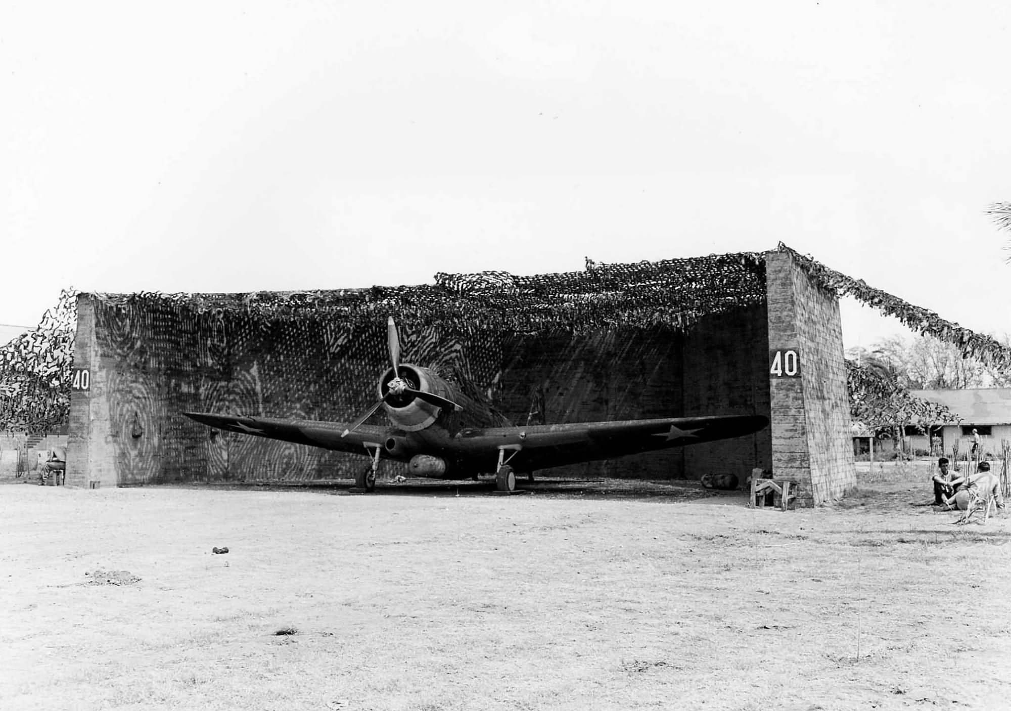 TBD-1 Devastator of VT-3 in a camouflaged revetment at NAS Kaneohe May 29, 1942