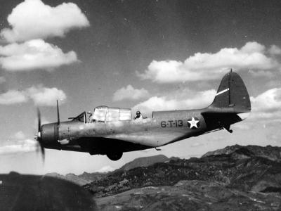 Douglas TBD Devastator code 6-T-13 of the VT-6 1941