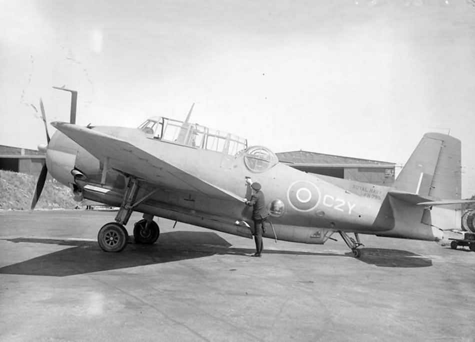 British Avenger C2Y FN795 of No 785 Squadron at Crail FAA Station