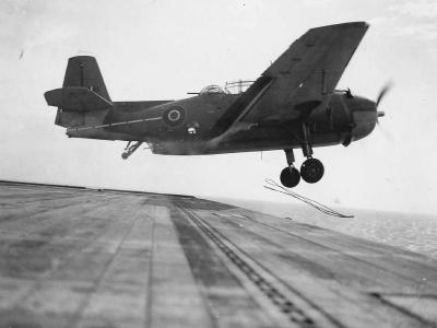 Fleet Air Arm Tarpon takes off