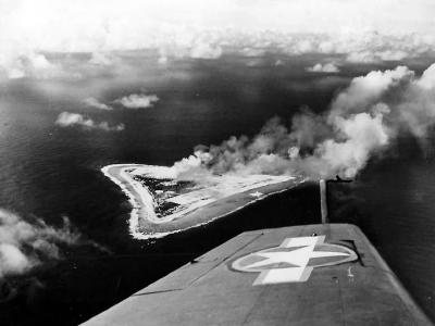 Grumman TBF Avenger during bombing raid on Marcus Island