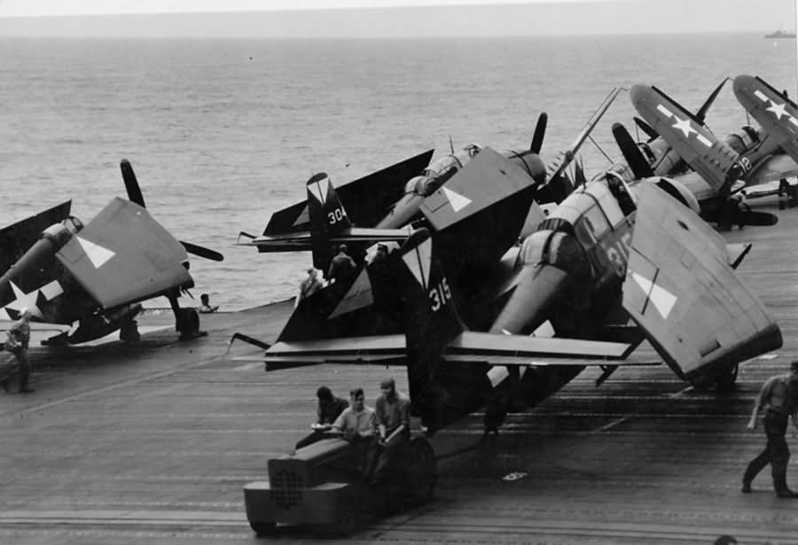 TBM Avenger 315 of CAG87 USS Ticonderoga CV-14, June 7, 1945 off Okinawa