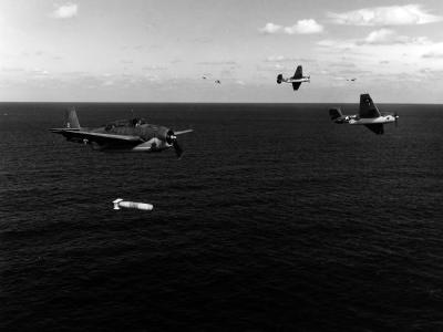 TBF practice torpedo attacks November 1942