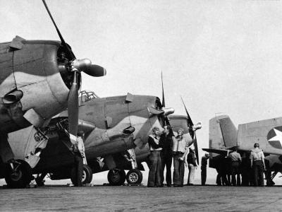 TBF-1 Avenger on board USS Santee 25 September 1942