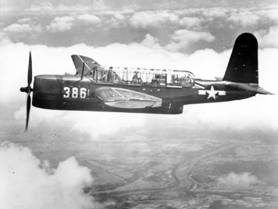 Consolidated TBY-2 BuNo 30386 in flight