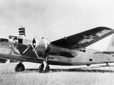 XA-21 with a conventional stepped nose, front view