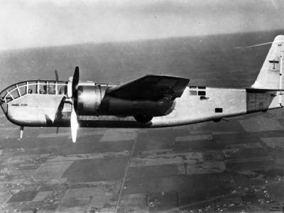 Stearman XA-21 40-191 in flight 2