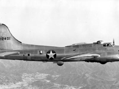 XB-38 Flying Fortress 41-2401 in flight
