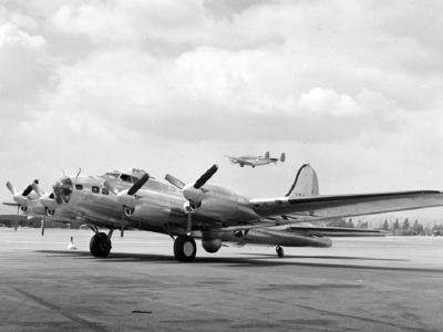 XB-38 on the ground- 3/4 front view