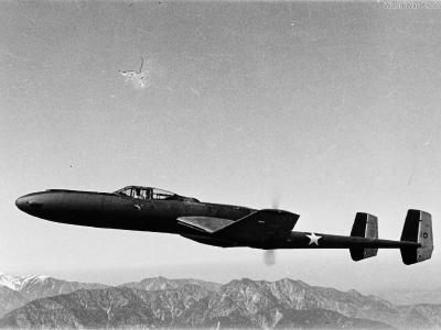Vultee XP-54 41-1210 in flight