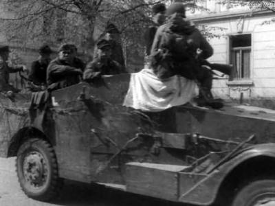 German M3 Scout surrender at Iserlohn 1945 4
