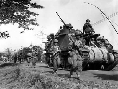 US Army M7 Priest in Phillipines