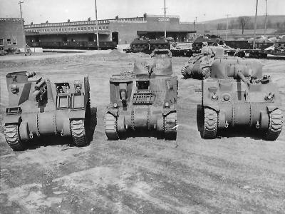 M7, M3 And M4 tanks at Schenectady Army Depot, Voorheesville NY
