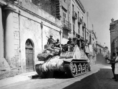 M7 Priest at Sciacca, Sicily 1943