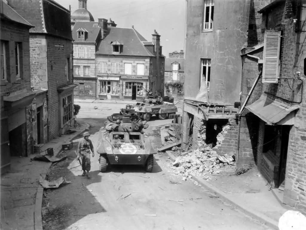 M8 Greyhound 82 Recon Battalion 2nd Armored Division, St Sever Calvados 3 August 1944, Operation Cobra