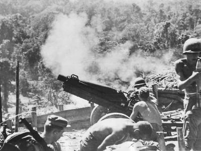 23rd Infantry Division man 75mm Pack Howitzer M1