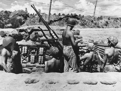 3rd Defense Battalion Marines with 40mm Bofors Gun