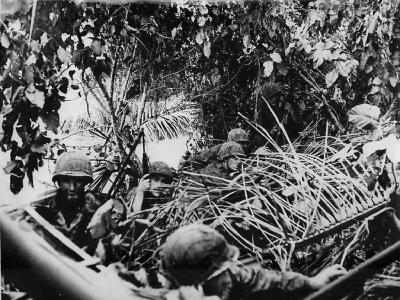 Marine Raiders in Jungle on Torokina Beach