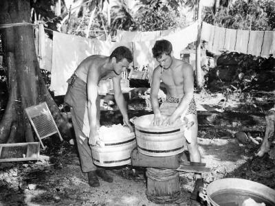 US Soldiers Doing Laundry on Bougainville