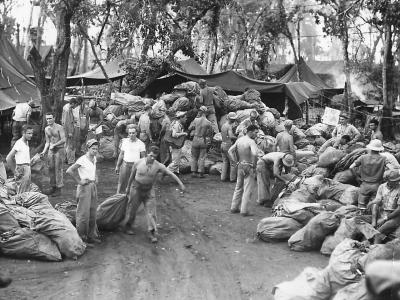 Hundreds of mail sacks arrive for Marines