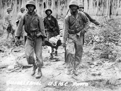 Marines Evacuating A Casualty 2nd Marine Division Guadalcanal